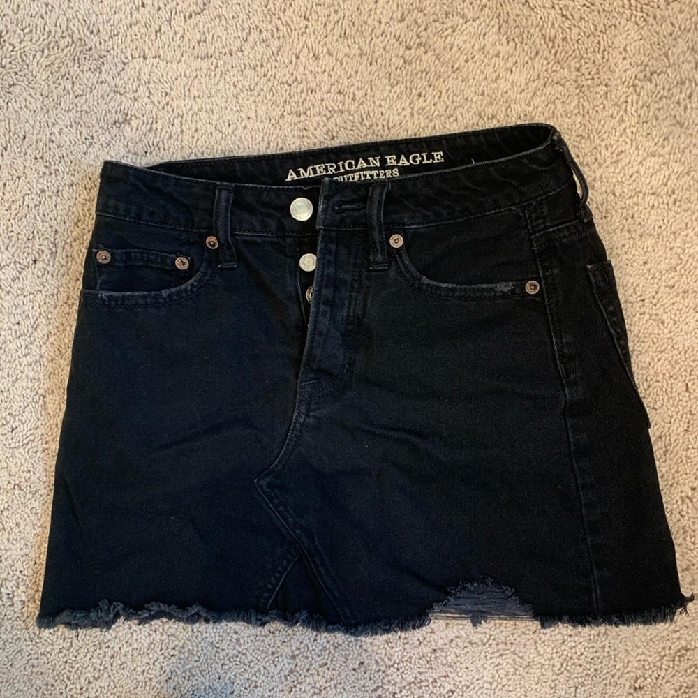 AE black jean skirt size 00